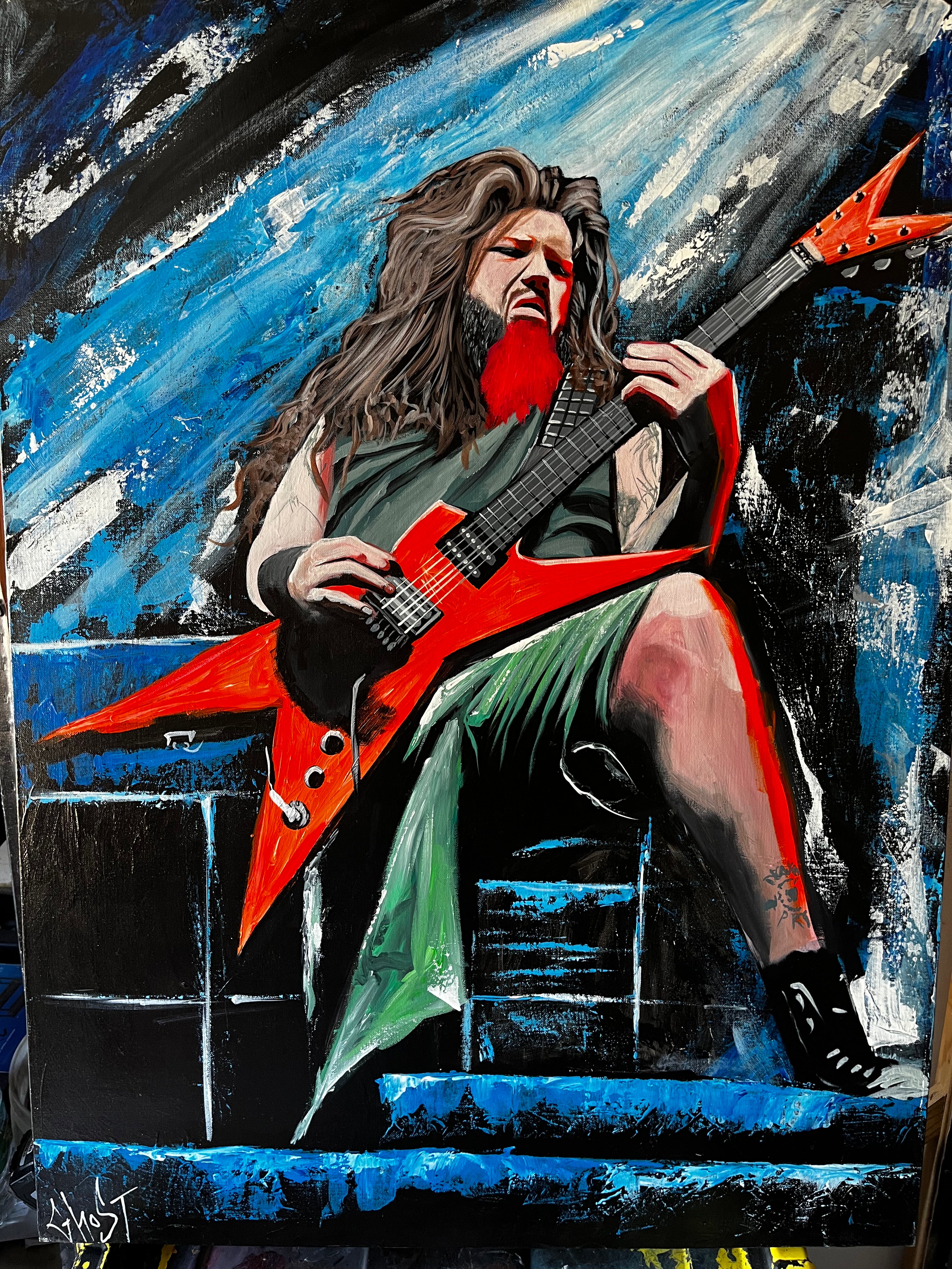 "Dime" acrylic painting