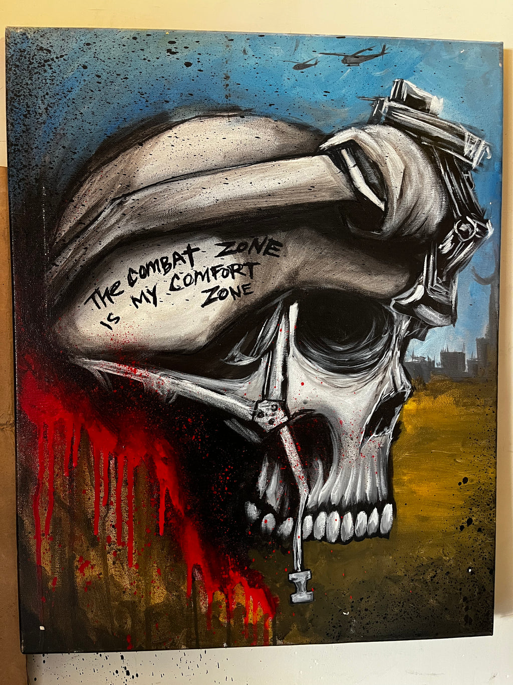 The Combat Zone Is My Comfort Zone painting